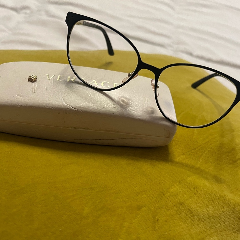 Versace Women's Black Cat-Eye Glasses